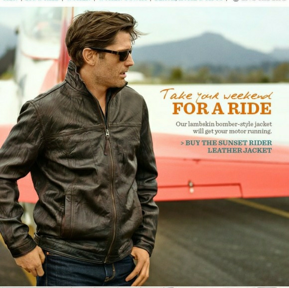 Tommy Bahama Sunset Rider Leather Jacket